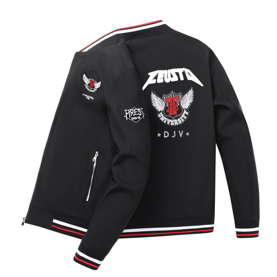 Herren Modische Bomberjacke mit Patch-Design Shop Nory