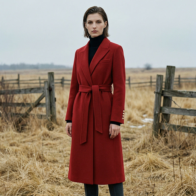 Damen Stilvoller Wickelmantel Shop Nory