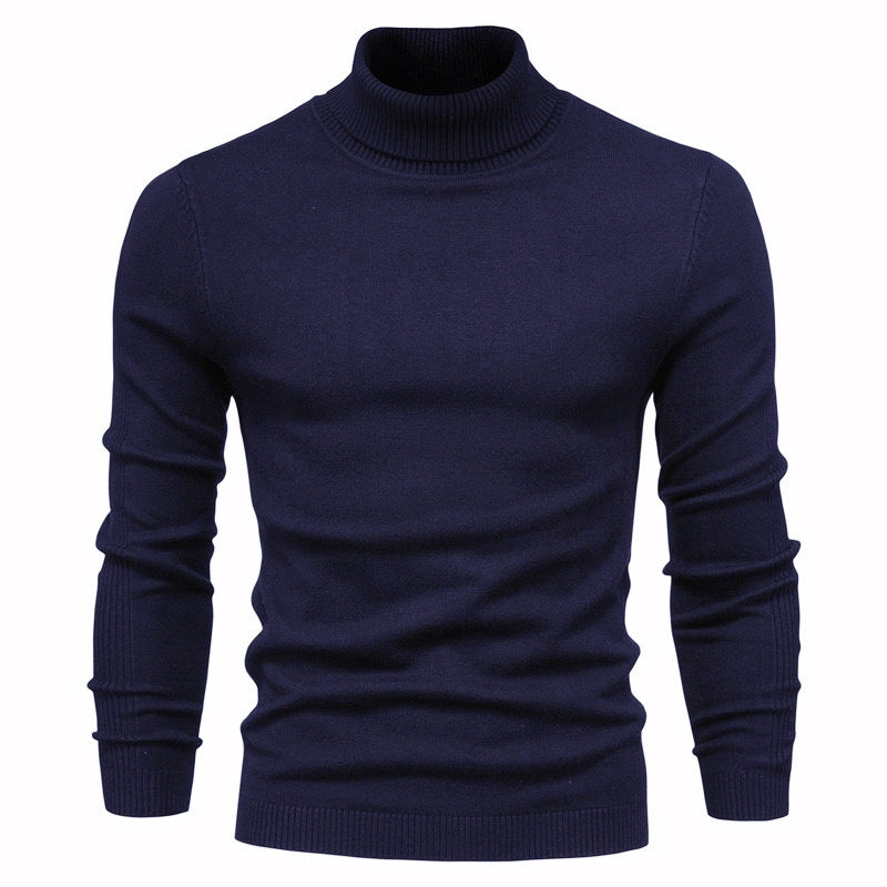 Herren modischer Rollkragenpullover aus feiner Merinowolle