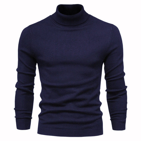 Herren modischer Rollkragenpullover aus feiner Merinowolle