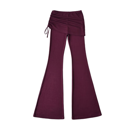 Damen Schlaghose mit integrierter Mini‑Rock‑Überlage und Kordelzug Shop Nory