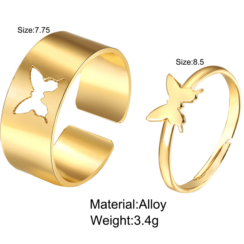 Damen Ring-Set mit filigranem Schmetterlingsdesign Shop Nory