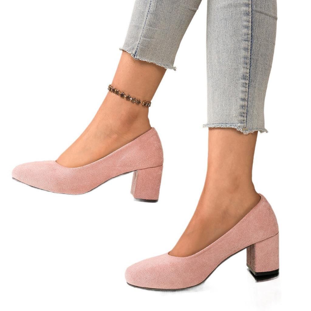 Damen Elegante und bequeme Pumps mit Blockabsatz Shopnory