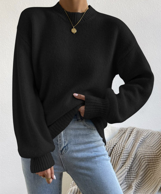 Damen Oversize Feinstrickpullover mit angedeutetem Mohair‑Effekt und verlängerten Rippbündchen Shop Nory