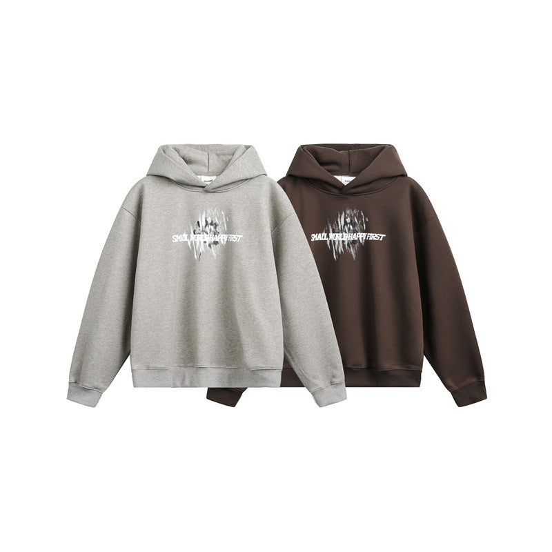 Unisex Kapuzenpullover mit relaxed Fit und abstraktem Frontprint Shop Nory