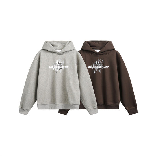 Unisex Kapuzenpullover mit relaxed Fit und abstraktem Frontprint Shop Nory