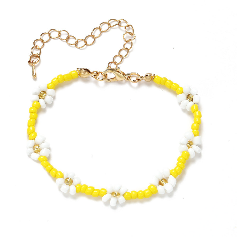 Damen feine Halskette mit goldfarbenen Akzenten und eleganten Glasperlen Shop Nory