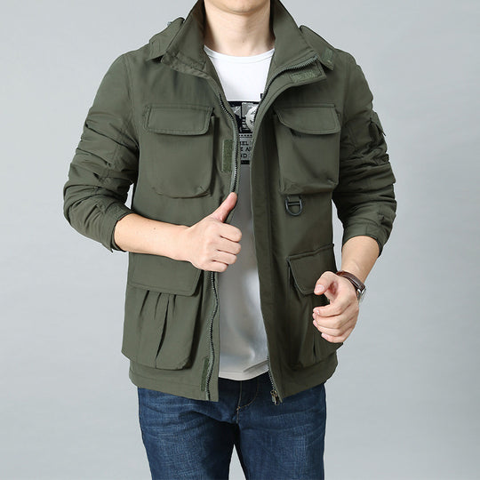 Herren Thermo-Parka mit Teddyfleece-Innenfutter, Kapuze und Multifunktionstaschen Shop Nory