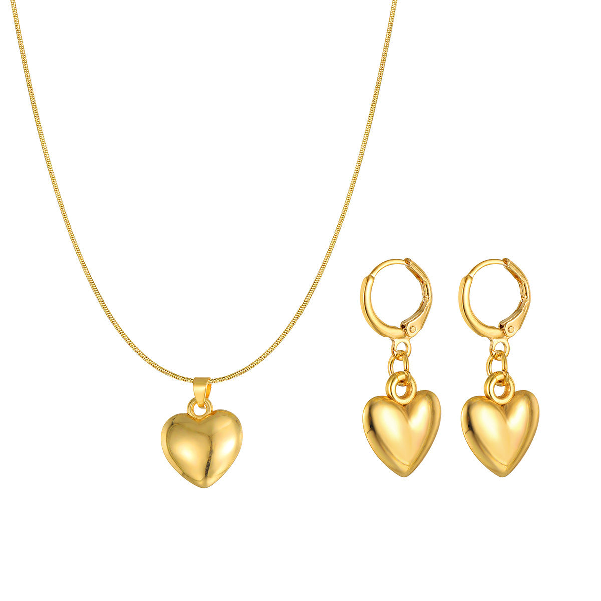 Damen Schmuckset mit Herzenanhänger und Ohrsteckern Shop Nory