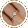 Damen Ring mit Herzschliff und glitzernden Zirkonia-Elementen Shop Nory