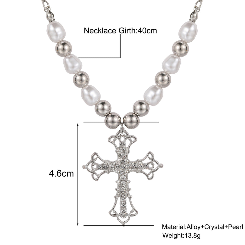 Damen Halskette mit filigranem Kreuzanhänger und hochwertiger Kette Shop Nory