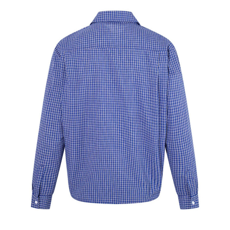 Herren Overshirt-Blouson im Karomuster mit Gummizugbund und Hemdkragen Shop Nory