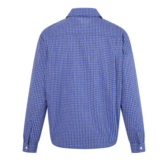 Herren Overshirt-Blouson im Karomuster mit Gummizugbund und Hemdkragen Shop Nory