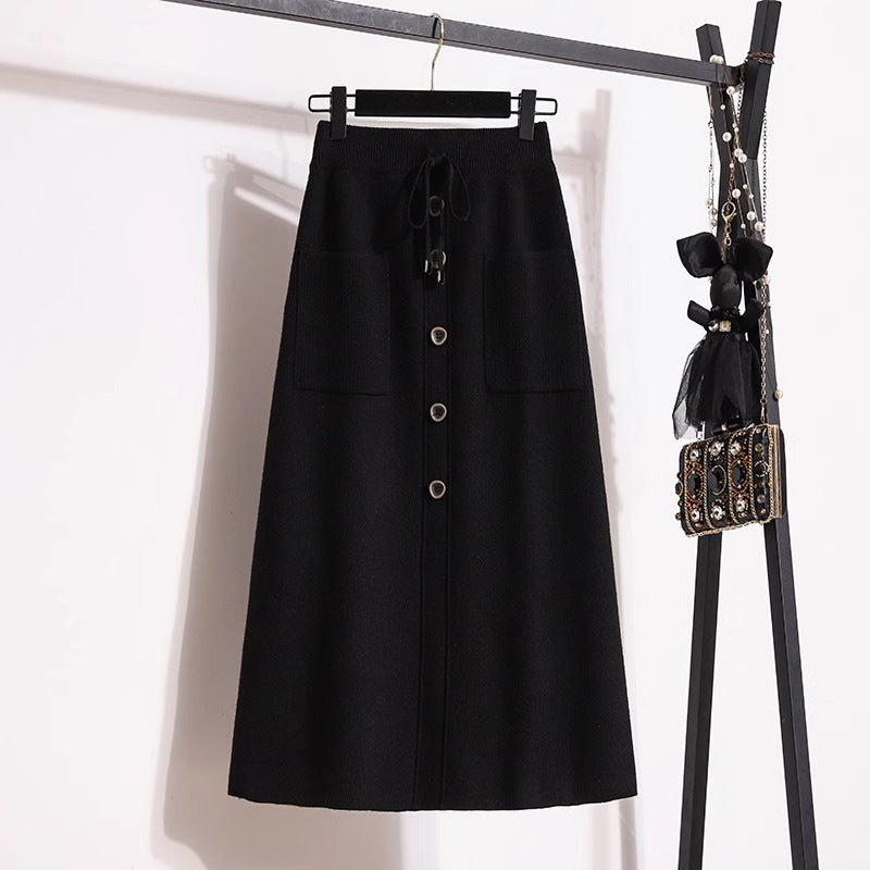 Damen Eleganter Maxirock mit praktischen Taschen Shop Nory
