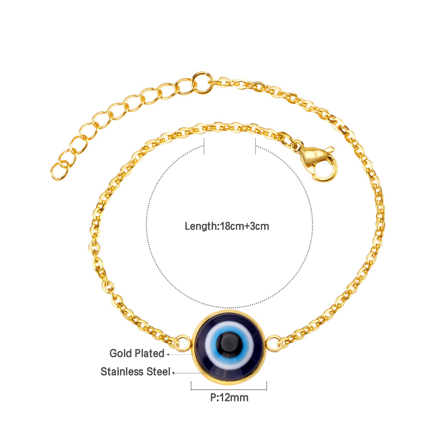 Damen Armband mit farbenfrohen Perlen und hochwertiger Edelstahl-Kette Shop Nory