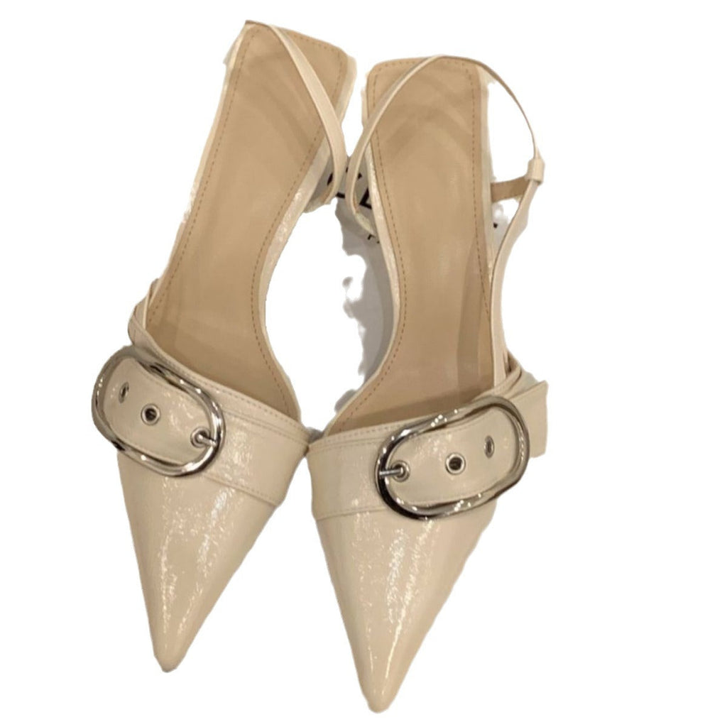Damen Slingback-Pumps mit modischer Schnalle