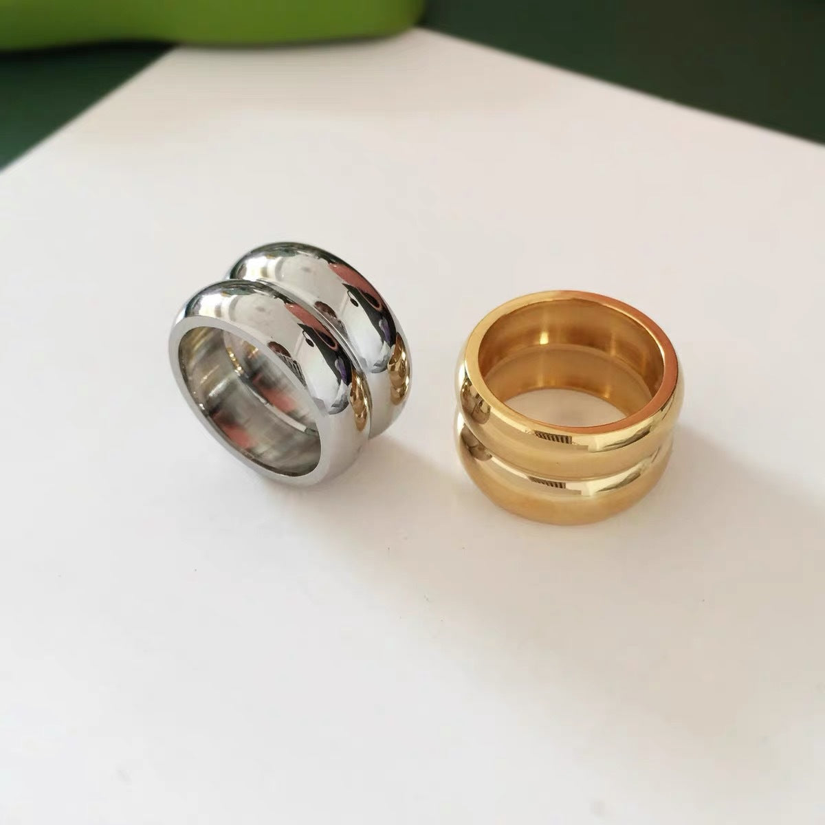 Damen zeitgenössischer Doppelbandring Shop Nory