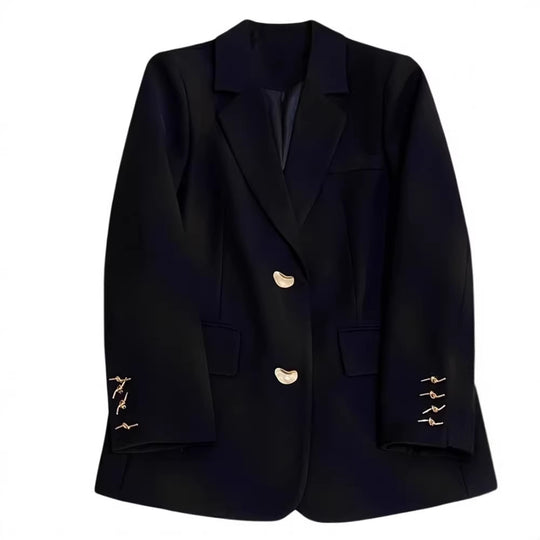 Damen Eleganter Blazer mit goldenen Details Shop Nory