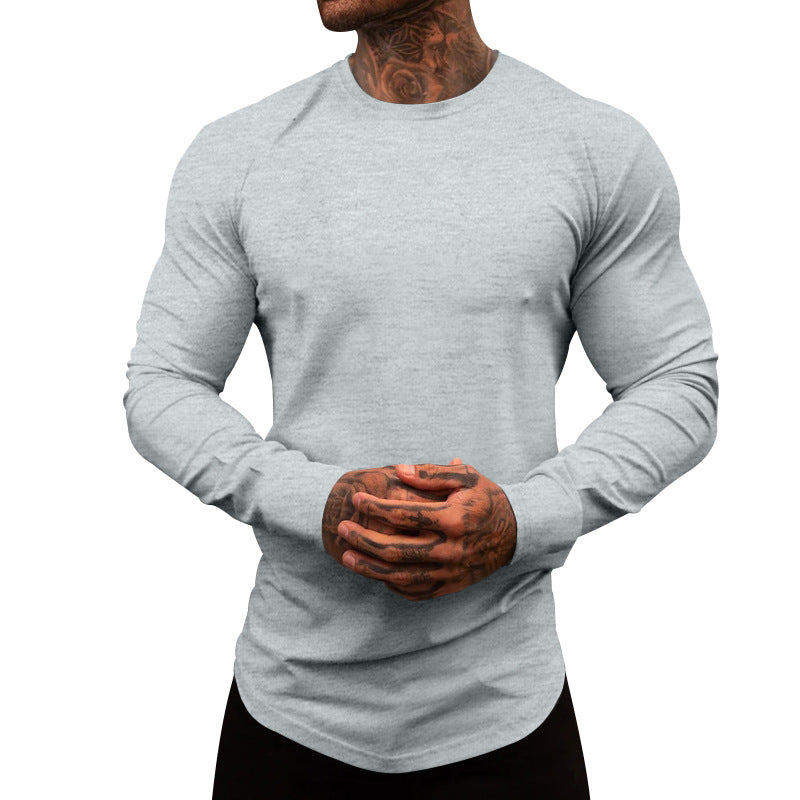 Herren Langarm-T-Shirt aus atmungsaktivem Baumwollmix mit elegantem Schnitt Shopnory