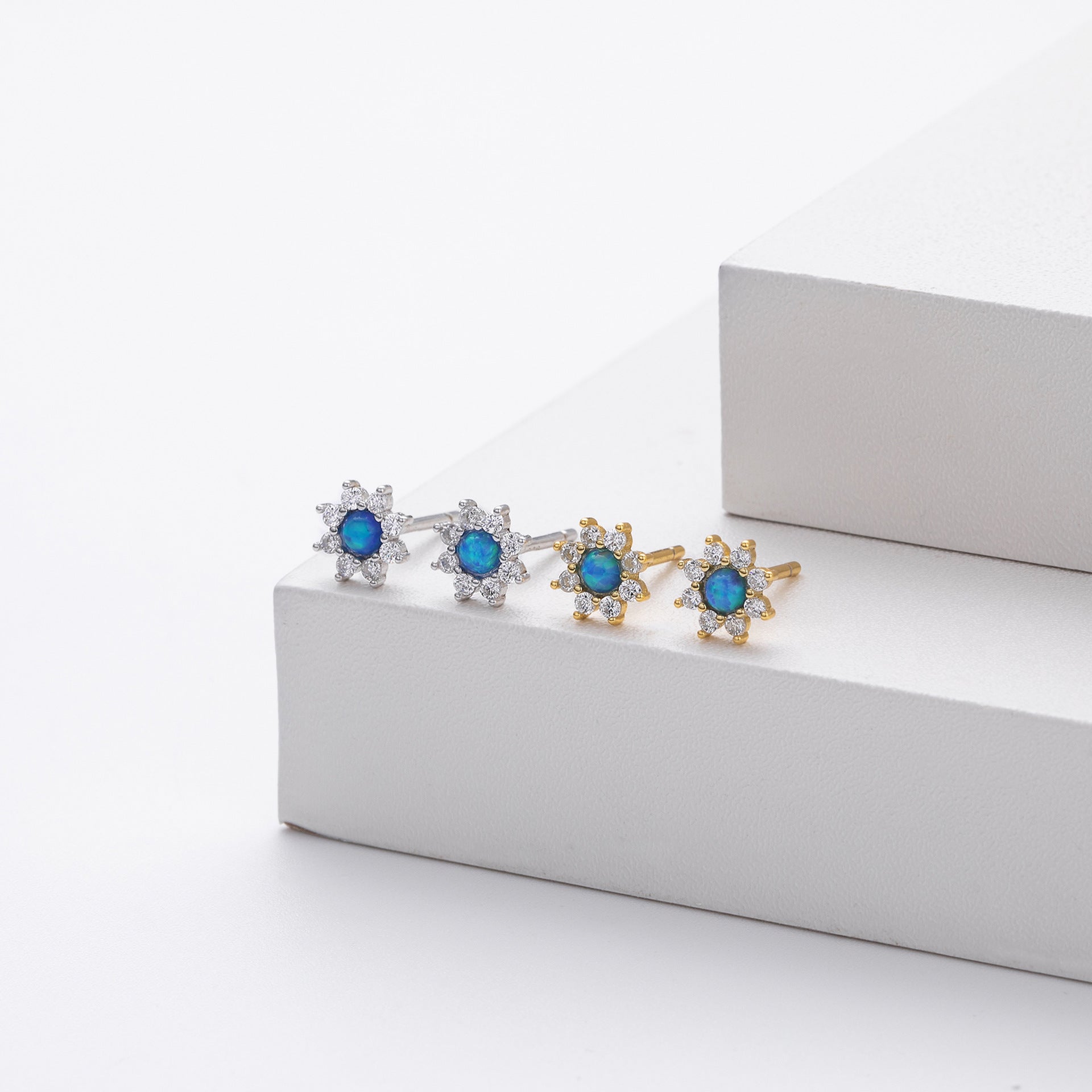Damen Ohrstecker mit funkelndem Zirkonstern-Design aus 925 Sterling Silber Shop Nory