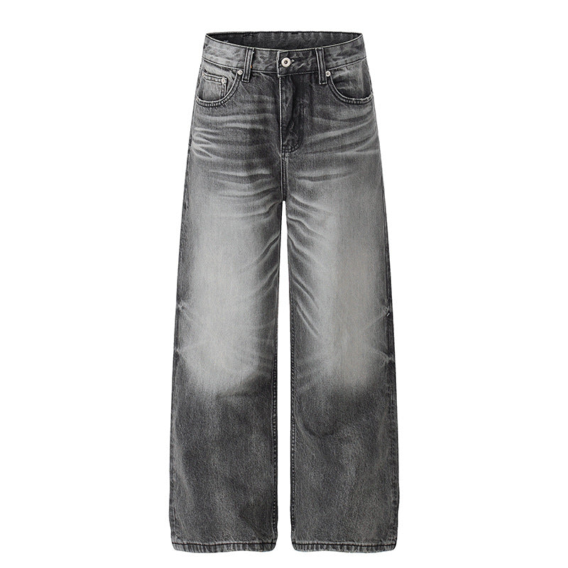 Damen Hochtaillierte Wide‑Leg Denimhose mit Used-Fade-Effekt Shop Nory