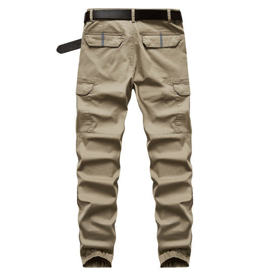Herren Cargo-Joggerhose mit Gummbündchen, Knieeinsatz und Mehrfach-Taschen Shop Nory