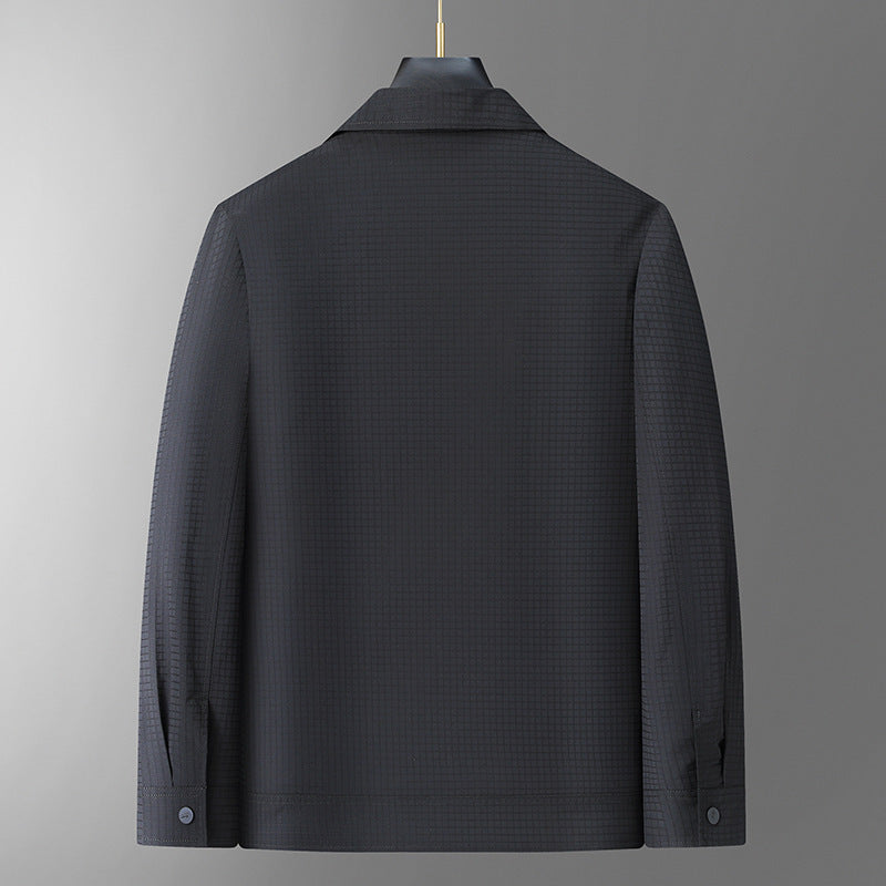 Herren Leichte technische Coachjacke mit Ripstop-Struktur, Druckknöpfen und aufgesetzten Taschen Shop Nory