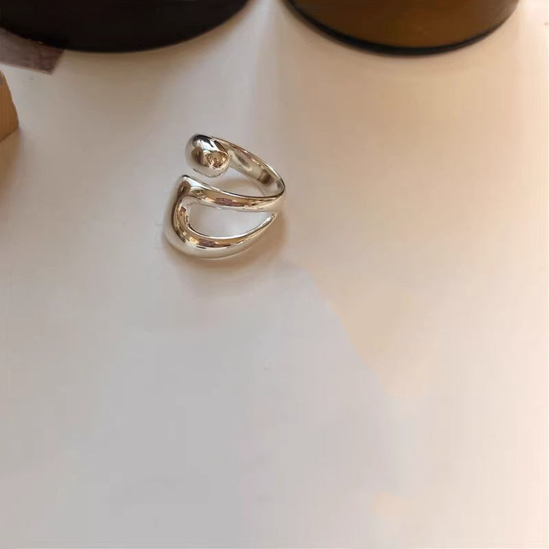 Damen Offener Designring mit fließendem und organischem Stil Shop Nory