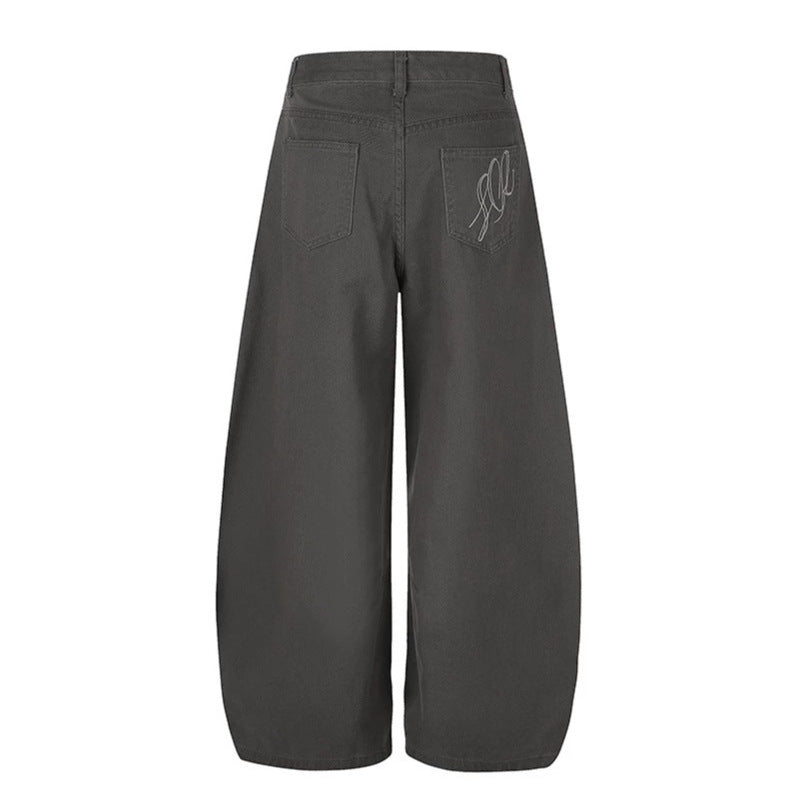 Damen Hochgeschnittene Palazzo‑Hose mit weitem Ballonbein und dekorativer Knopfleiste Shop Nory