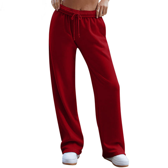 Damen nan weite Komfort-Loungehose mit hochgeschnittener Taille, elastischem Bund und Kordelzug Shop Nory