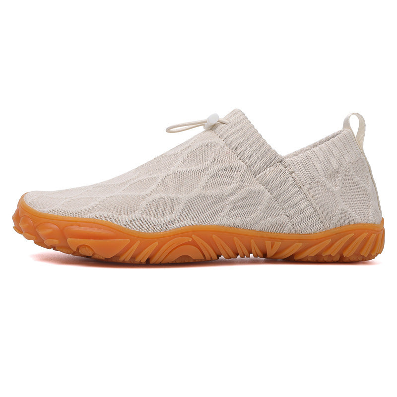 Unisex nan Hybrid-Slipper für Indoor und Outdoor mit elastischem Strickschaft, Zugstopper und profilierter Gummisohle