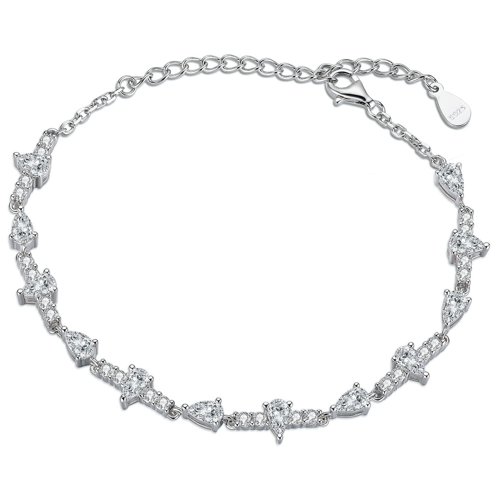 Damenarmband mit funkelnden, tropfenförmigen Zirkonia-Elementen Shop Nory