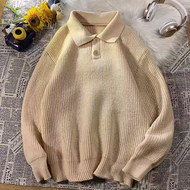 Damen Feinstrick-Polopullover mit Rippenstruktur und Zwei-Knopf-Leiste Shop Nory