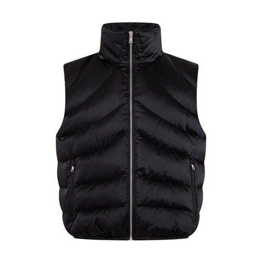 Damen gesteppte Weste mit hohem Stehkragen, leichter Wattierung und durchgehendem Reißverschluss Shop Nory