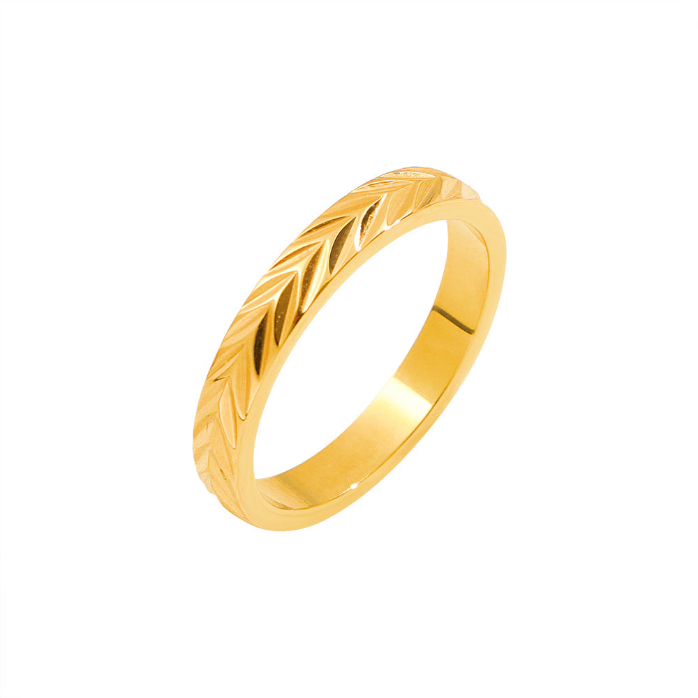Damen Zierlicher Ring mit elegantem Blattmuster Shop Nory