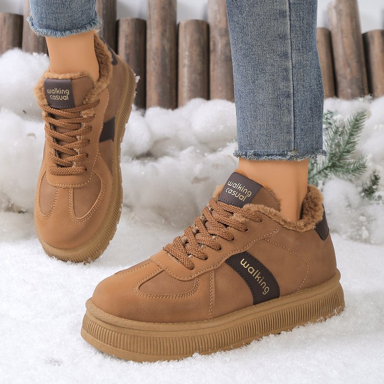 Damen Gefütterte Plateau-Wintersneaker mit Teddyfutter und profilierter Gummisohle Shop Nory