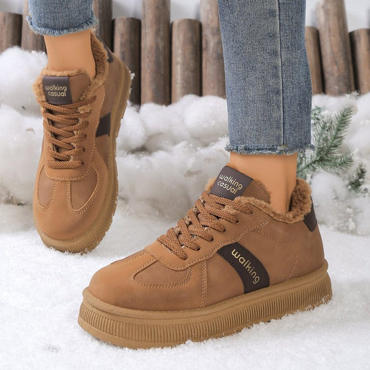 Damen Gefütterte Plateau-Wintersneaker mit Teddyfutter und profilierter Gummisohle Shop Nory