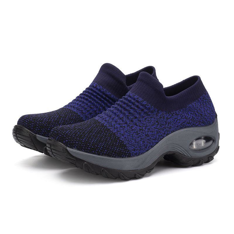 Damen gestrickter Sock-Sneaker mit sichtbarer Luftkammer und gedämpfter Plateausohle Shop Nory