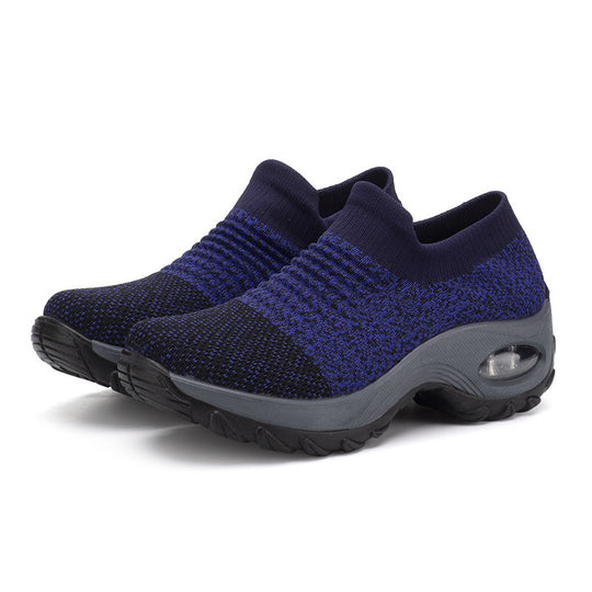 Damen gestrickter Sock-Sneaker mit sichtbarer Luftkammer und gedämpfter Plateausohle Shop Nory