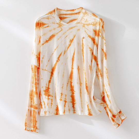 Herren Langärmeliges Batik-Longsleeve mit Slub-Struktur Shop Nory