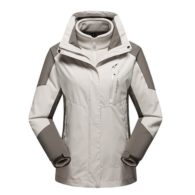 Damen vielseitige Outdoorjacke mit abnehmbarer Fleece‑Innenjacke und winddichter Softshell‑Hülle Shop Nory