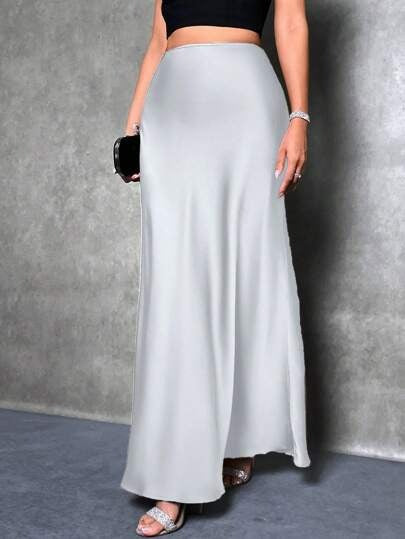 Damen Maxirock mit fließendem Schnitt und elegantem Fall