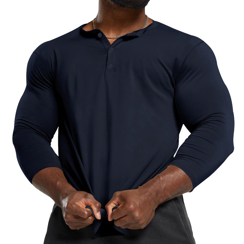 Herren Longsleeve Henley aus leichter Baumwollmischung Shop Nory