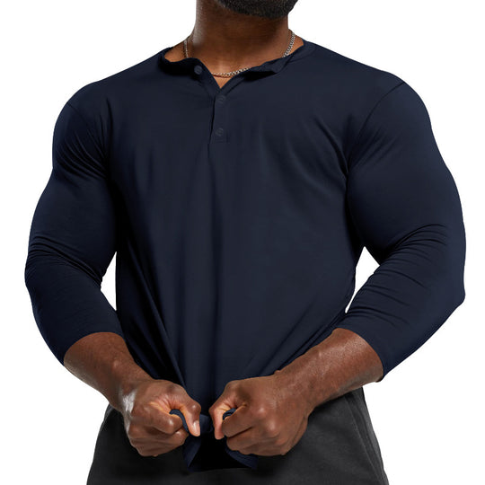 Herren Longsleeve Henley aus leichter Baumwollmischung Shop Nory
