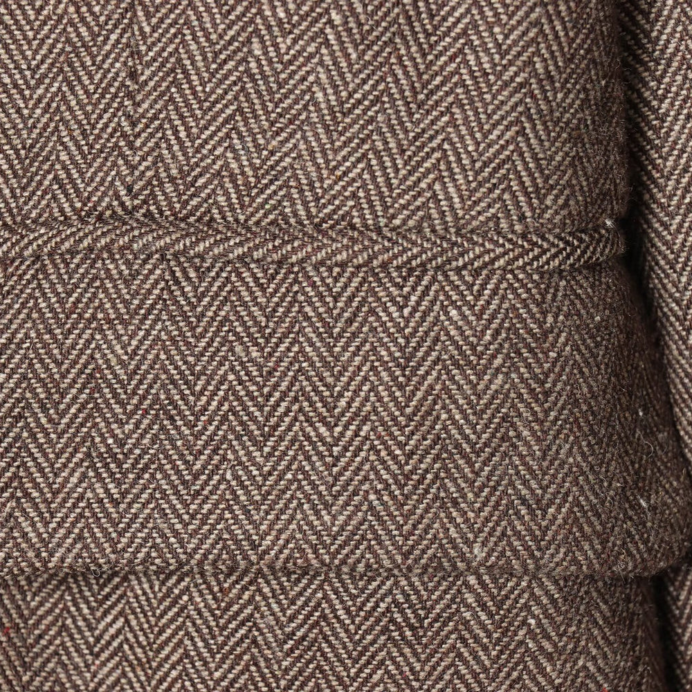 Damen Oversized Blazer-Mantel im Fischgrätmuster mit Taillengürtel Shop Nory