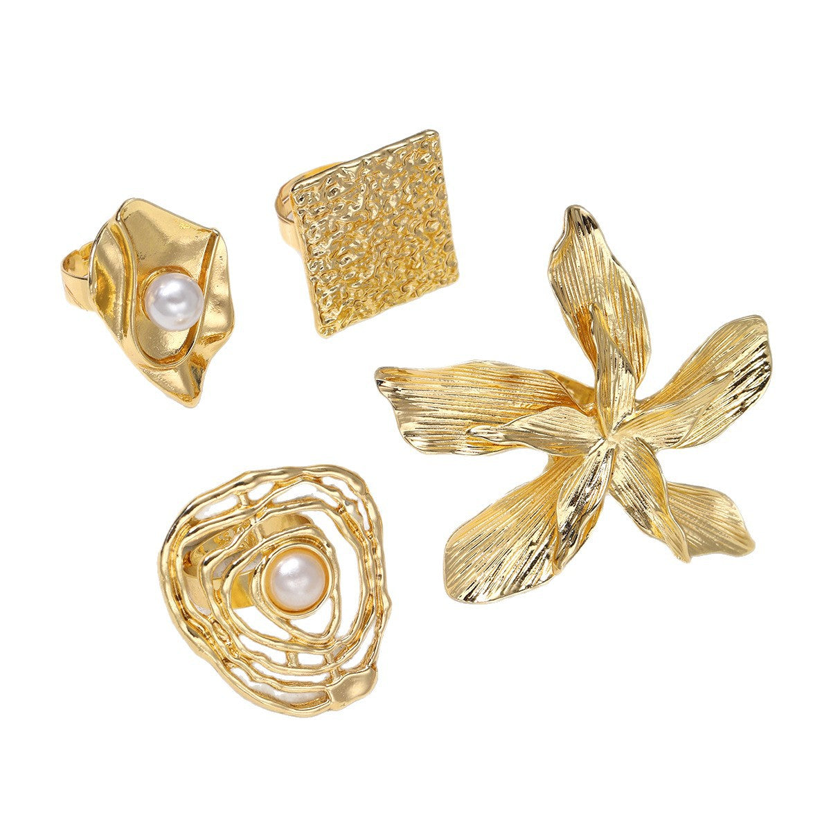 Damen elegantes und künstlerisches Ring-Set Shop Nory