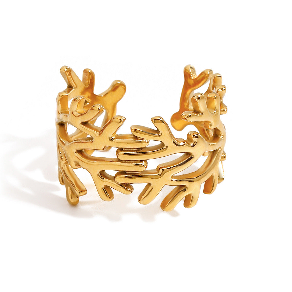 Damen Offener Ring im Korallen-Stil Shop Nory