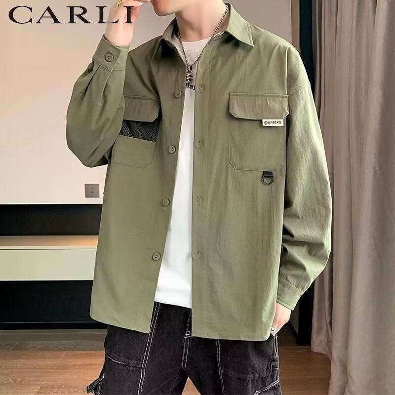 Herren Overshirt-Jacke im Utility-Stil mit aufgesetzten Pattentaschen Shop Nory