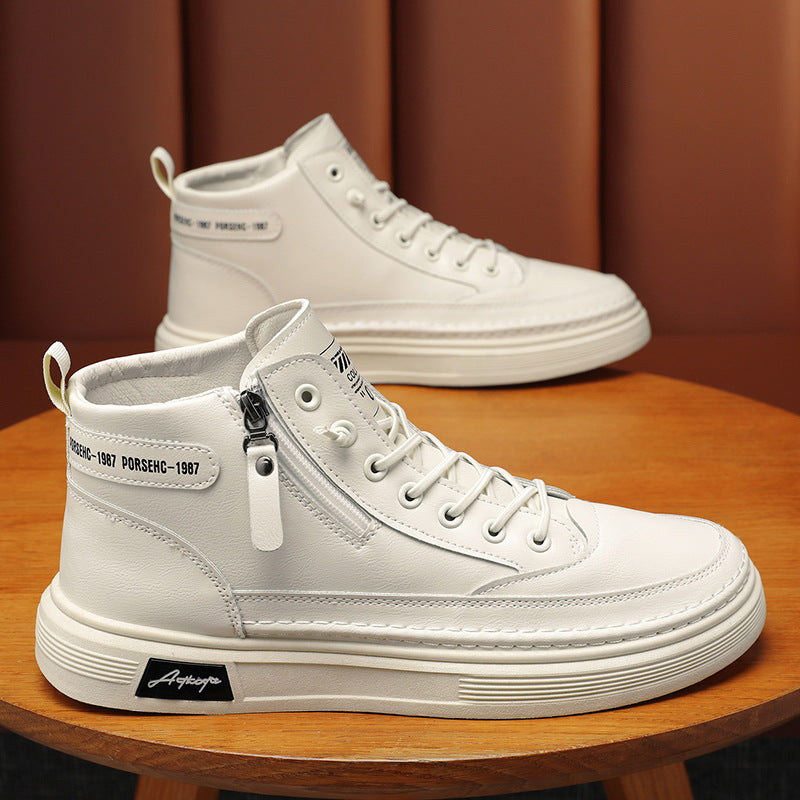 Herren Hochwertige Leder Sneakers