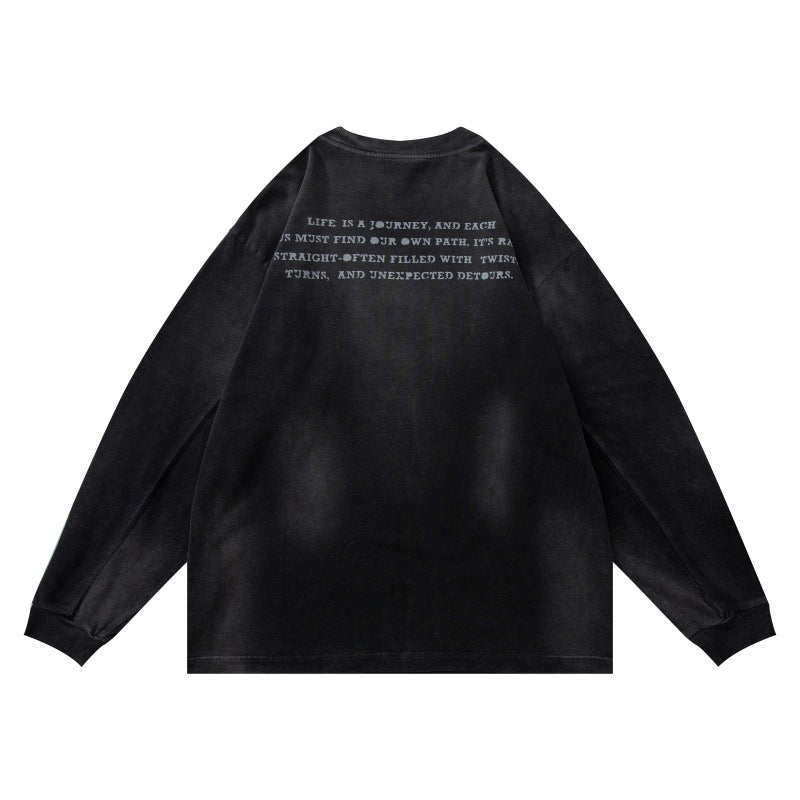 Unisex Oversize-Sweatshirt mit pigmentierter Waschung und dezentem Brustprint Shop Nory